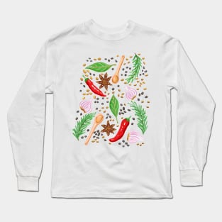 Cooking Fun in Gouache Long Sleeve T-Shirt